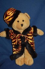 Bear Doll Jungle Print Leopard Fur Hat Boots 14" Plush Stuffed Animal Lovey Toy