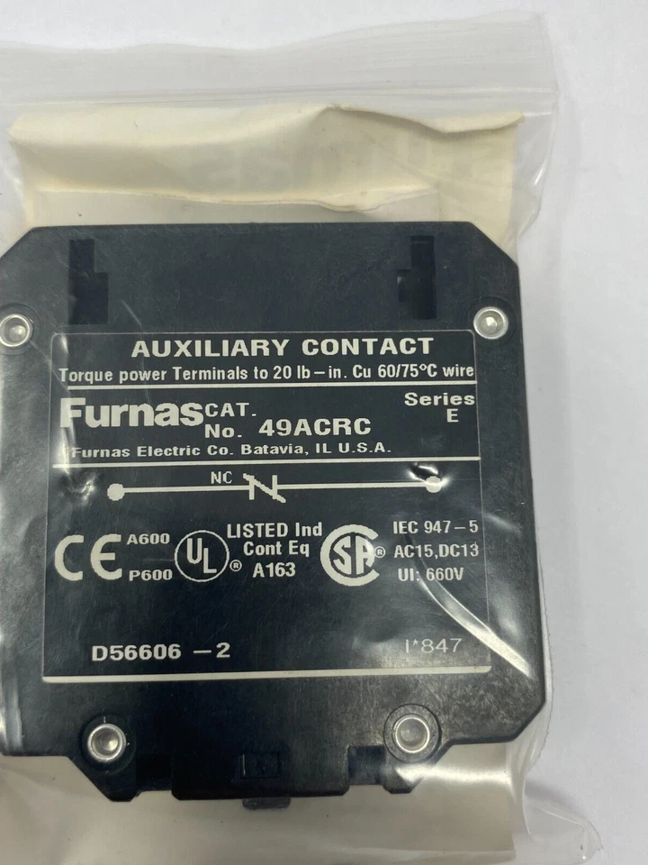Siemens Furnas 49ACRC 30-60A Series E Auxiliary Contact Kit - Image 2 of 2