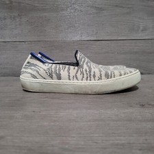 Rothy's Gray Maritime Tiger Striped Low Sneakers Size 6
