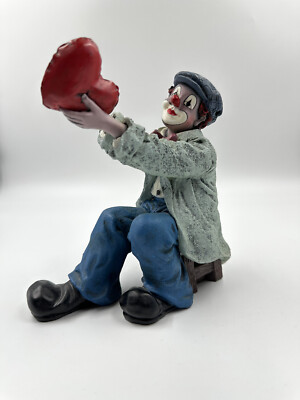 Gilde Clown Herz in der Hand  Liebe ca 16 cm hoch