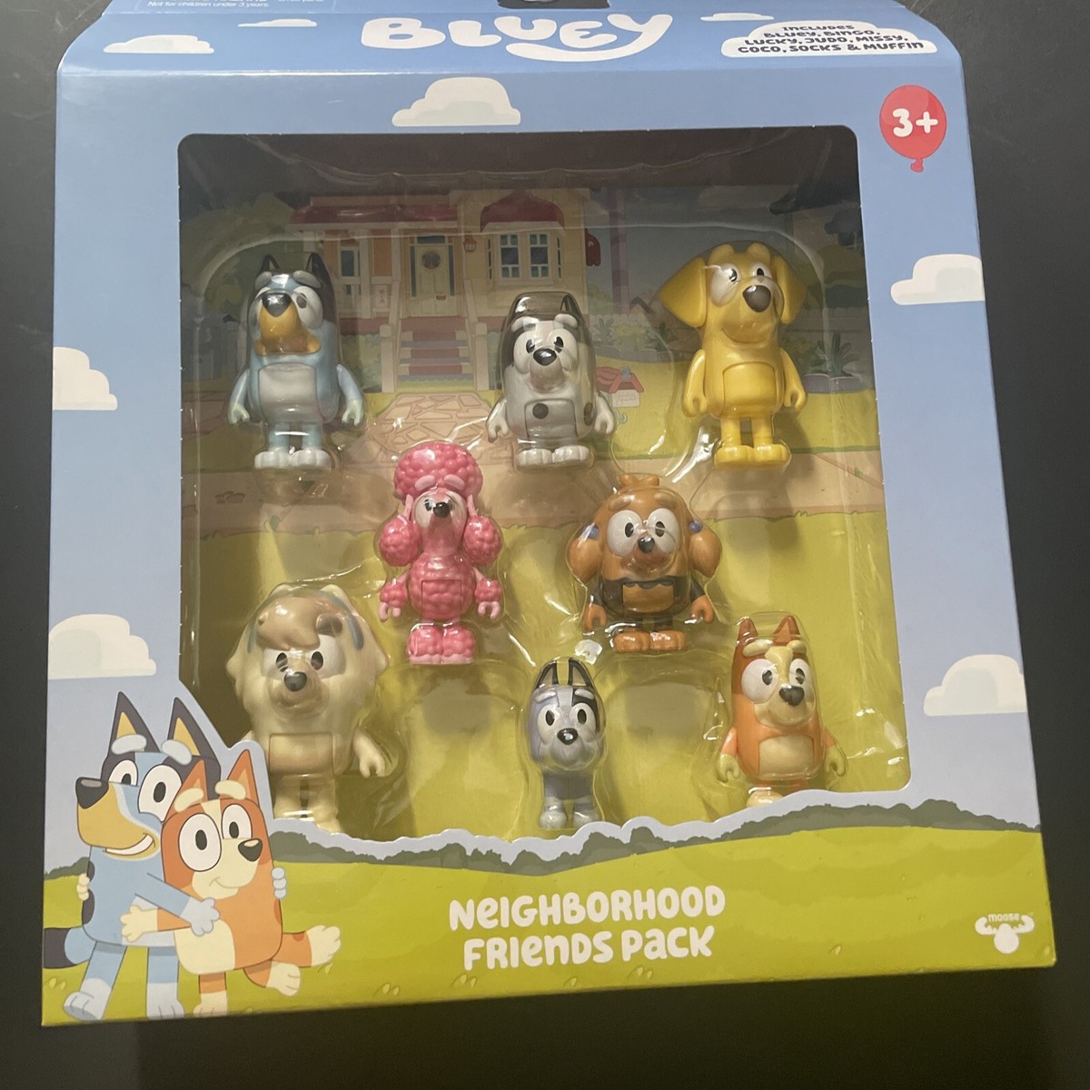BLUEY Neighborhood Friends ~ 8 Figure Pack ~ Bingo Lucky Judo
