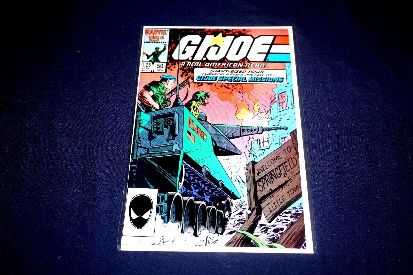 GI JOE REAL AMERICAN HERO #50 MARVEL COMICS 1986 HIGH GRADE SNAKE-EYES CRISP