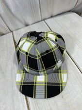 Nike Golf Hat Cap Youth Plaid Black Gray White Green Swoosh Logo Snapback Sports