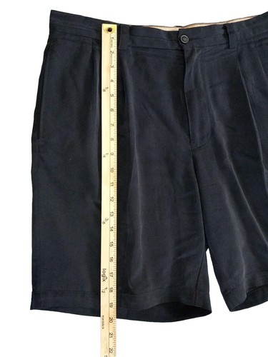 Tommy Bahama Men's 34 Modal Silk Bermuda Classic Fit Pleated Short Summer Black - Picture 8 of 11
