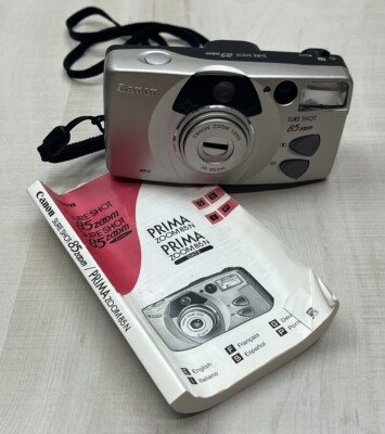 Canon Sure Shot 85 Zoom 38-85mm SLR Film Camera - POWERS ON / THEN OFF *READ*