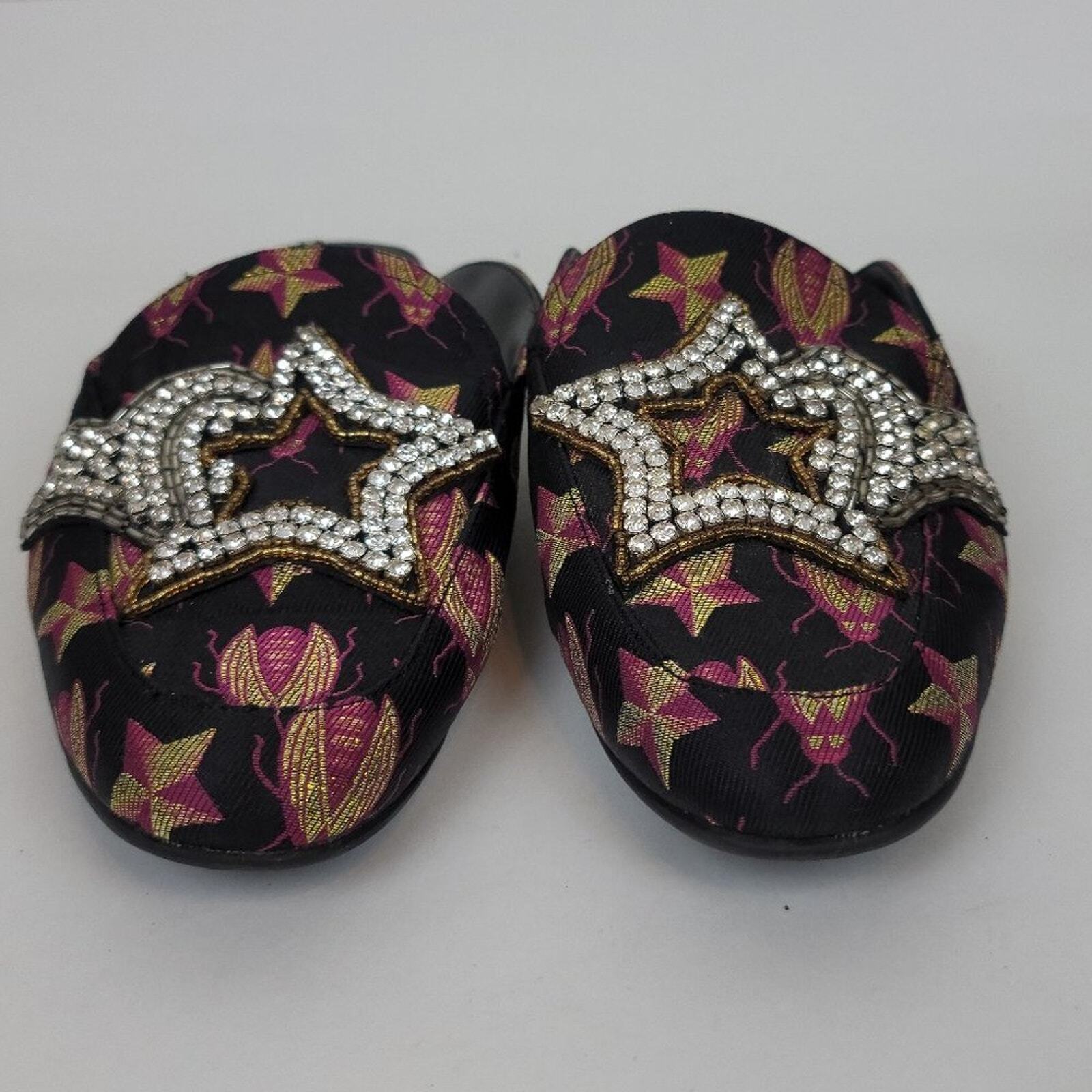 PANTOFOLA D’ORO Slip Circus by Sam Edleman Mules Pelham stelle e insetti taglia 7