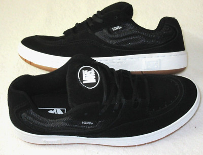 Vans Men's Speed Ls Black True White Suede Mesh Skate Shoes size 10 NIB