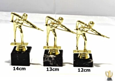 EIGENMARKE Billard - Billiard - Pool Trophäe/ Pokal 3er set oder einzeln incl. Beschriftung