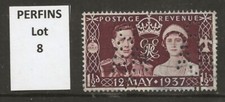 GB PERFIN - Lot 8 - KGVI 1.5d Coronation "C / AN / S" - good condition