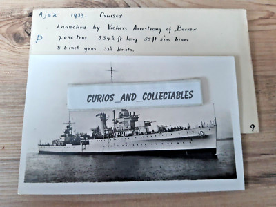 HMS Ajax 7.000T Kreuzer, gestartet Vickers Armstrongs, Barrow 1934 Foto