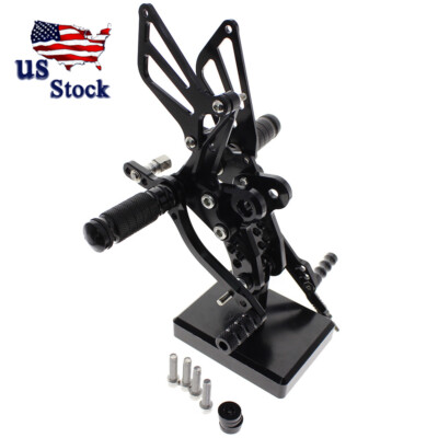 Black For Suzuki GSX1300 HAYABUSA 1999-2012 2011 2010 2009 CNC Rearset Foot Pegs