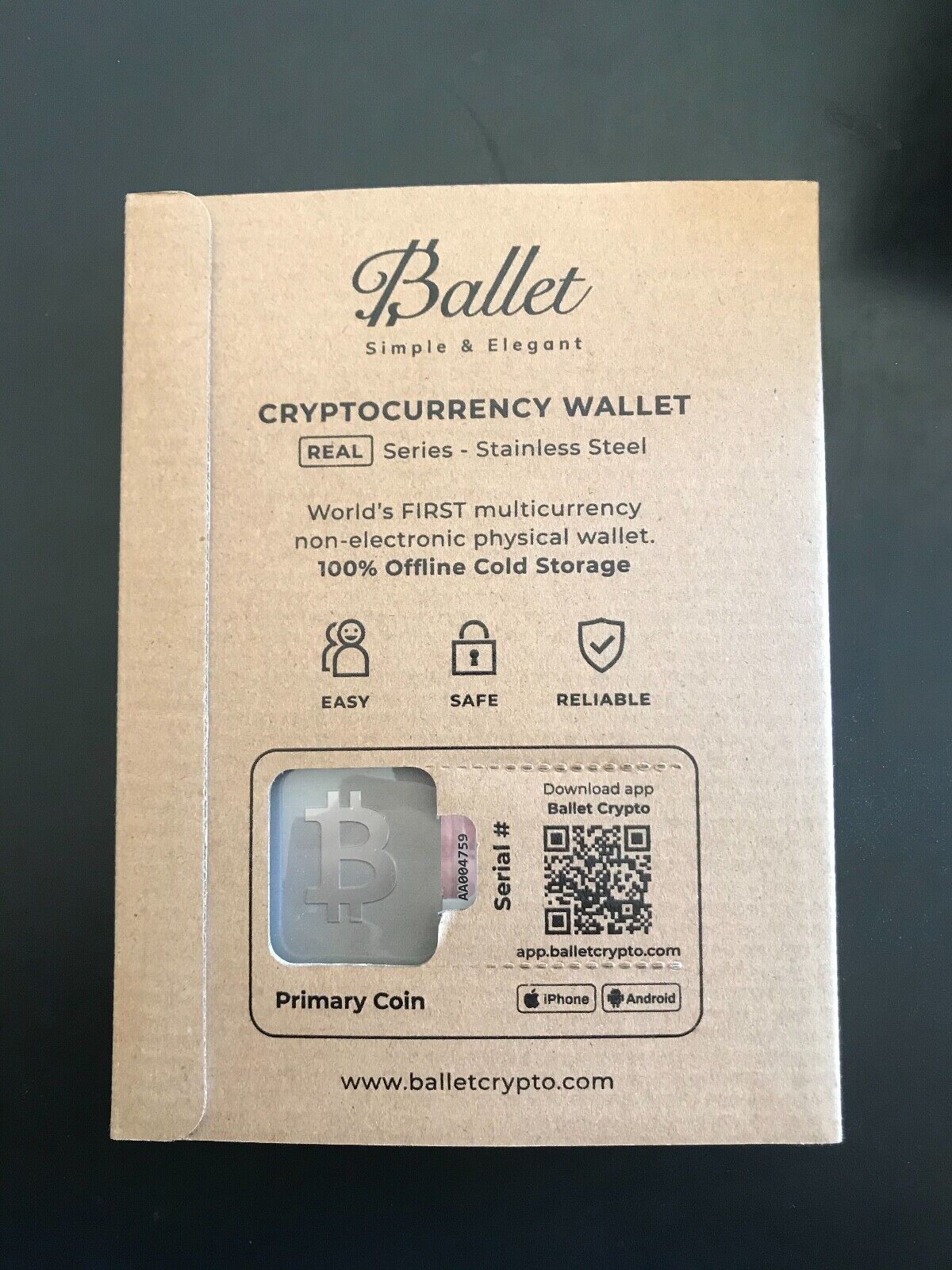 Ballet Physical Bitcoin Wallet