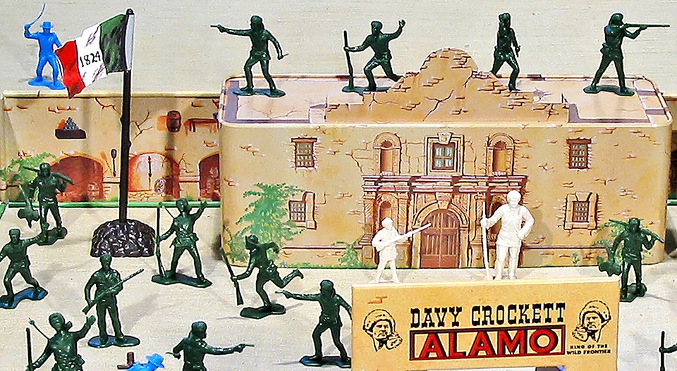 Marx Replica Alamo Playset 54mm Plastic Toy Soldiers w/ Marx litho