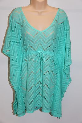 NWT Miken Swim Swimsuit Cover Up Dress Tunic Size S Mermaid Blue ...