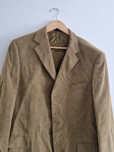 MARKS & SPENCER Cotton Blend (82%) Gold Long Sports Jacket Size 42 (R) - Picture 3 of 7