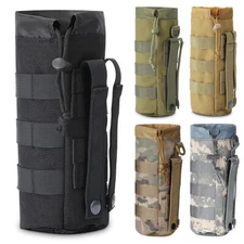 Tactical Drawstring Molle Water Bottle Holder Military Travel Water Bottle Bag