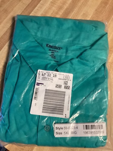 Neu King Size Herren Poloshirt 5XL Big Blau Grün