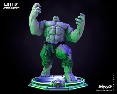 3D Resin Printed The Incredible Hulk Statue Kit - Unpainted