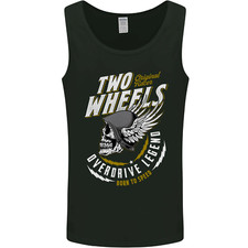 Two Wheels Motorcycle Motorbike Biker Mens Vest Tank Top