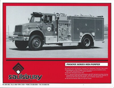 Fire Equipment Ad - Saulsbury - Phoenix Midi-Pumper Boonton Township FD (DB359)