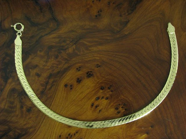 925 Argento Sterling Set Gioielli / 42,5cm Collier & 19,1cm Bracciale/Dorato - Immagine 3 di 3