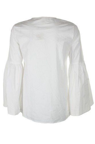 Michael Michael Kors White Lace-Up Bell-Sleeve Blouse XXS - 第 2/3 張圖片