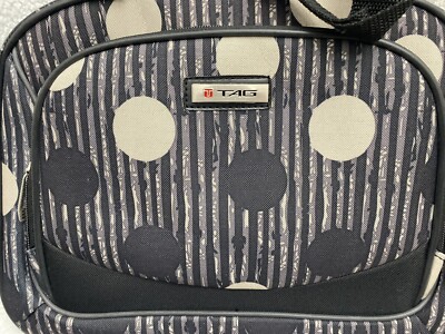 vintage tag heuer Carry-on Bag W/shoulder Strap 13x10x4 Gray/black
