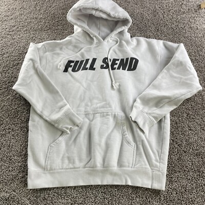 Nelk Boys Full Send Hoodie Sweatshirt Large White Black Maple Leaf YouTube