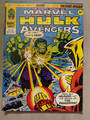 The Mighty World of Marvel #209, September 29th 1976, Marvel UK Comic, Hulk