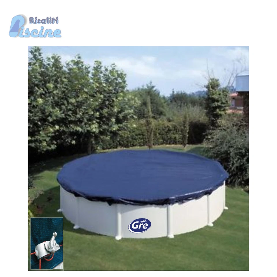 CIPR551 Copertura invernale a cuffia telo Gre piscina tonda Ø 550 640x640 cm