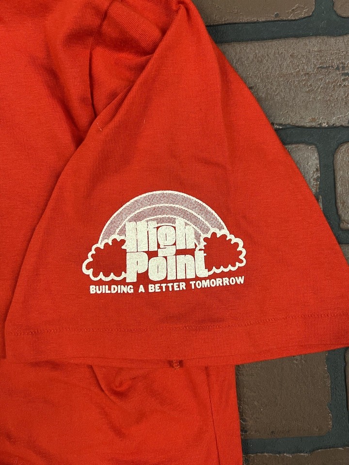 Vintage Red Kap Polo Shirt XL Red City Of High Point NC Single Stitch