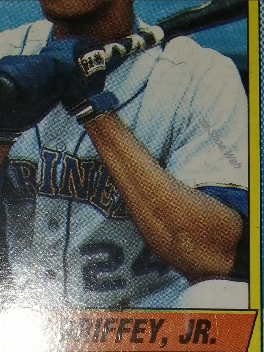 KEN GRIFFEY JR 1990 Topps #336 multiple errors. Extremely