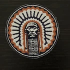 Chief Illiniwek Logo Embroidered Patch 2" x 2" +/- Fighting Illini