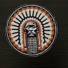 Chief Illiniwek Logo Embroidered Patch 2" x 2" +/- Fighting Illini