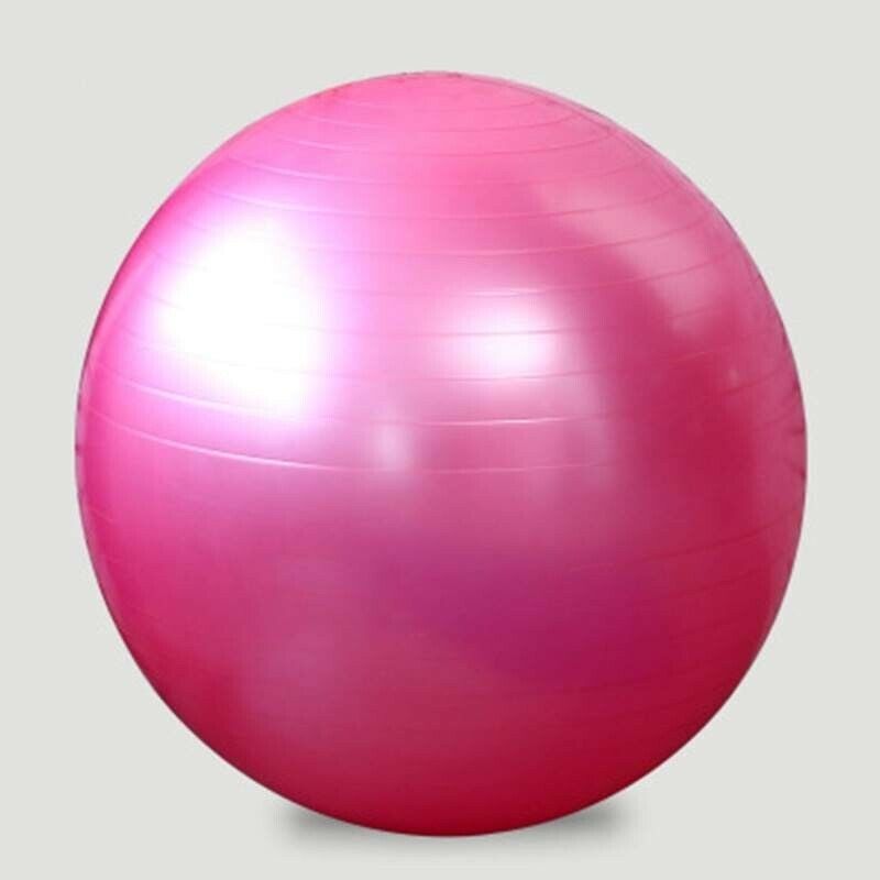 Balon pelota pilates fitball fitness ejercicio gym ball Yoga+inflador 55 cm Rosa