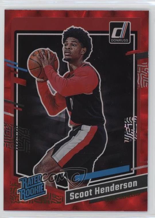 2023-24 Panini Donruss Rated Rookie Red Scoot Henderson #250 15ow
