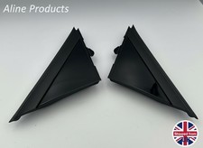 Door Side Mirror quarter 's Gloss Black Cover Trim For Fiat 500 2008-2019