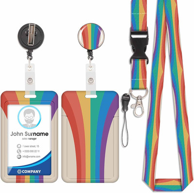 Namensschildhalter mit Kordel, Umhängeband mit Kartenhalter, Kartenhalter mit ei