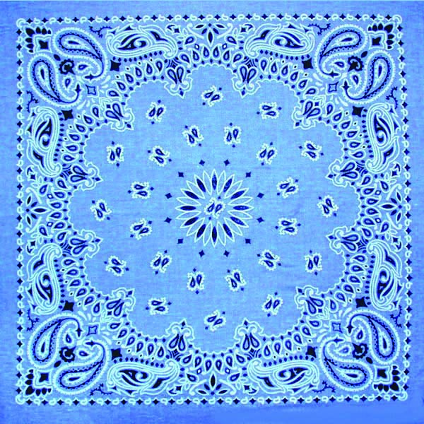 Бандана Carolina Manufacture USA с узором Пейсли синего цвета Шамбре - Хлопок премиум-класса классическая 3090₽