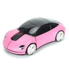 Sports Race Car Shaped Optical Cordless Computer Mouse USB Receiver PC Gaming