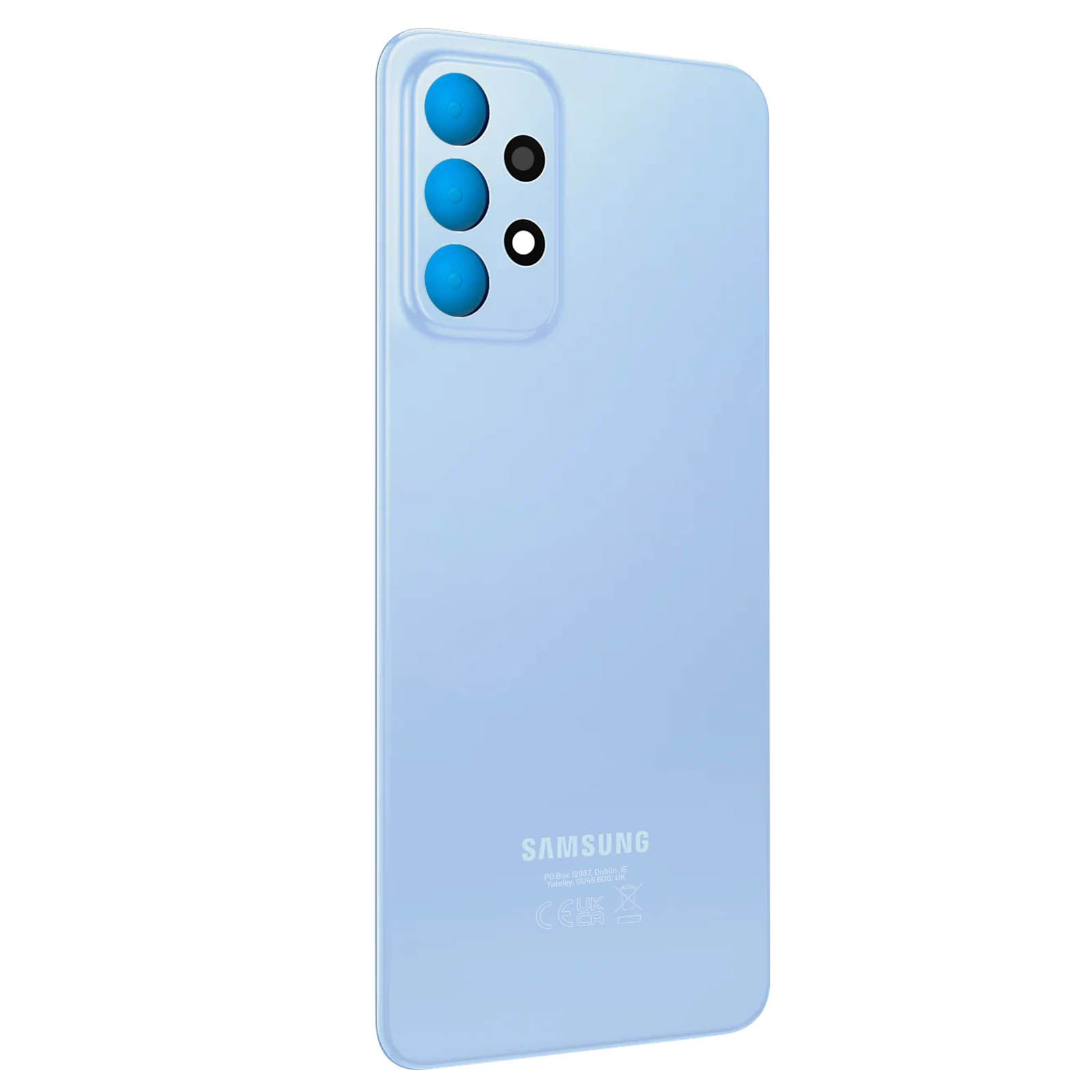 Vitrine arrière bleue Galaxy A23 5G pour rénover votre téléphone avant les vacances