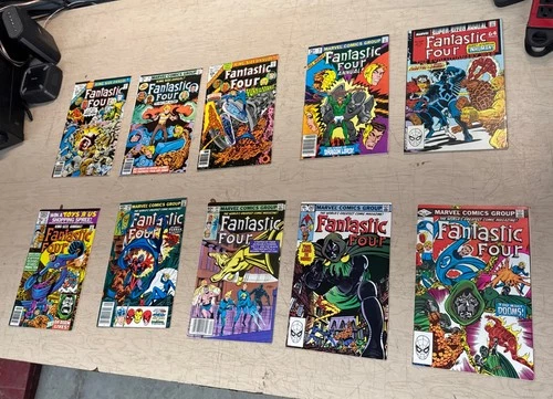Fantastic Four VTG 1980s 10 Comic LOT Marvel Annual Dr. Doom Avengers EXCELLENT