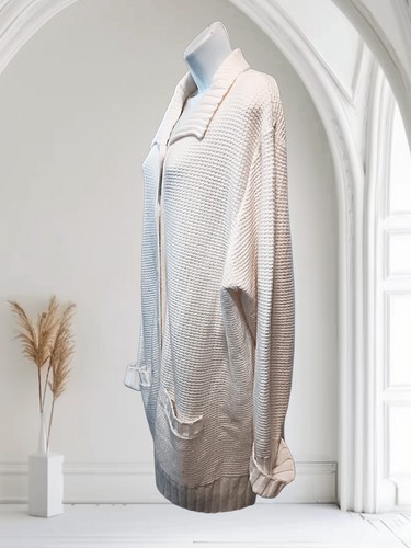 Vtg Liz Baker Sz 2X Button Front Cardigan Sweater White 100% Acrylic. NS-10 - Picture 4 of 9