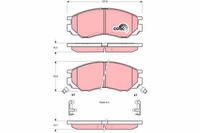 Trw Bremsbelagsatz Scheibenbremse Cotec GDB1286 FüR Mitsubishi Delica 300 Gear 3