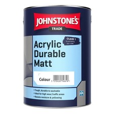 Durable Matt Paint - Johnstone's Trade Acrylic Durable Matt Tinted Colours 5L