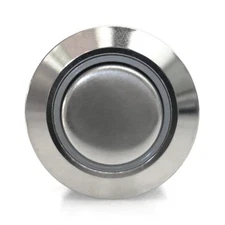 16mm Billet Buttons LED Blue Ring Neon Johnny Law Motors custom