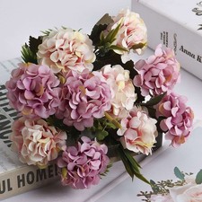 2/5Bundle Artificial Hydrangea Flower Silk Bouquet Party Home Decor UV Resistant