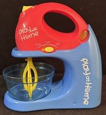 Play At Home Red and Blue Pretend Play Kitchen Stand and Hand Mixer