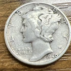 1940 MERCURY SILVER DIME ACTUAL COIN Get More Today & Save Shop Here Buy Here
