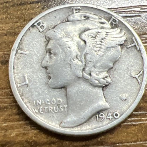 1940 MERCURY SILVER DIME ACTUAL COIN Get More Today & Save Shop Here Buy Here